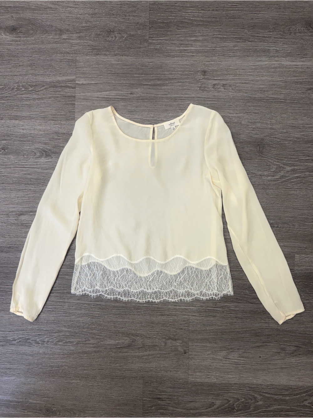 Wilfred 100% Silk Long Sleeve Blouse Size XS